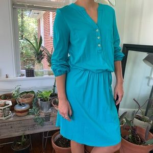 Lilly Pulitzer “Beckett” Jersey Shirtdress - Teal